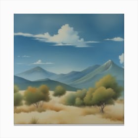 Landscape With Trees 2 Canvas Print