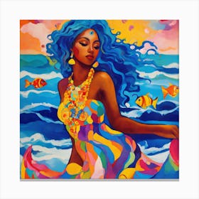 Girl From The Ocean Canvas Print
