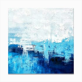 Abstract Blue And White Canvas Print