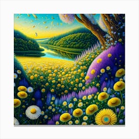 Daisy Field 1 Canvas Print