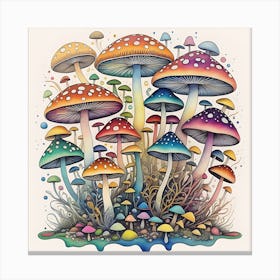 Mushroom Garden Canvas Print