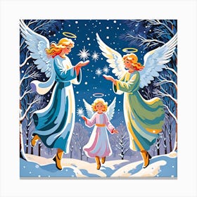 SNOW ANGELS Canvas Print