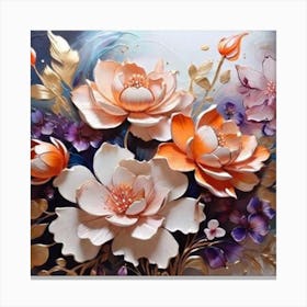 Lotus Flower Painting Canvas Print