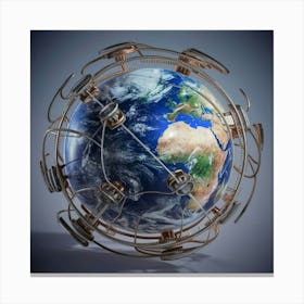 Earth In Orbit Canvas Print