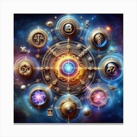 Astrology Symbols Canvas Print