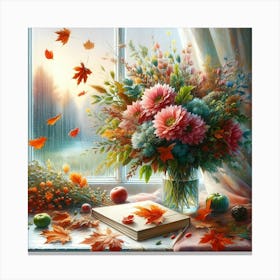 Autumn Flowers Canvas Print