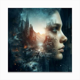 Futuristic Cityscape 20 Canvas Print