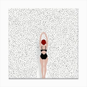 Polka Dot Girl Canvas Print