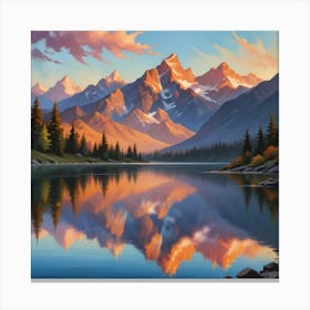 Mountain Vista paintings art print Canvas Print