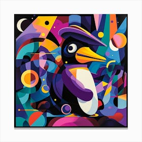 Penguin In Space 2 Canvas Print