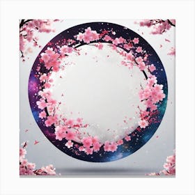 Sakura Blossom Frame Canvas Print