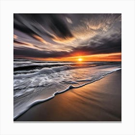 Sunset At The Beach 35 Canvas Print