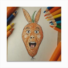 Carrot Face Canvas Print