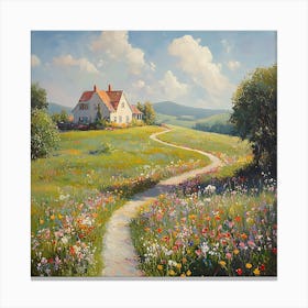 Path Through The Meadow Canvas Print