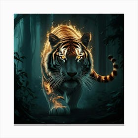 Tiger In The Forest 1 Canvas Print