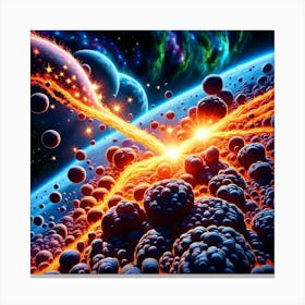 Deep Space Supernova Explosion And Stars Art Hyperrealistic 592795651 Canvas Print