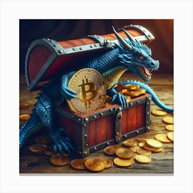 Bitcoin Dragon Guardian D9 Canvas Print