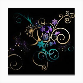 Abstract Floral Design Canvas Print
