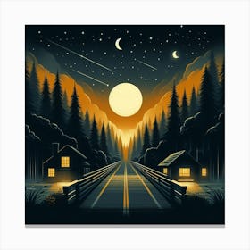 Night In The Woods Canvas Print