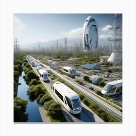 Futuristic City 202 Canvas Print