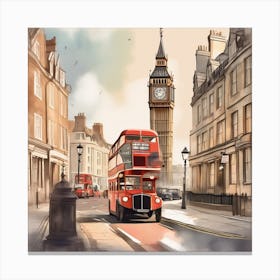 An Illustration Of England London 6 Canvas Print