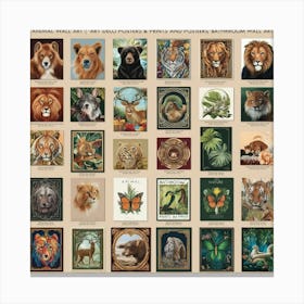 Animal Eco Prints Canvas Print