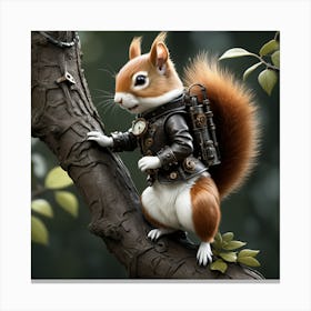 Steampunk Squirrel Canvas Print