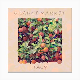 Orange market 1 Canvas Print