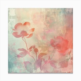 Abstract Background With Flowers 4 Canvas Print