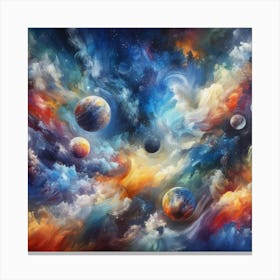 Abstract Space Painting Canvas Print