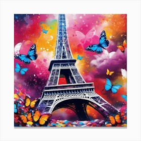 Paris With Butterflies 114 Canvas Print