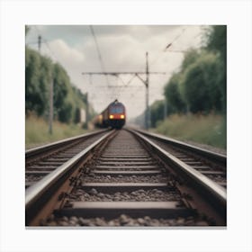 Train On The Tracks 7 Canvas Print