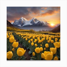 Yellow Tulips 2 Canvas Print