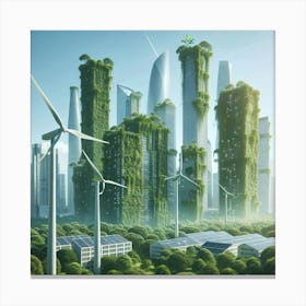 Futuristic Cityscape 27 Canvas Print