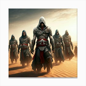 Assassins Creed Characters In Desert Canvas Print