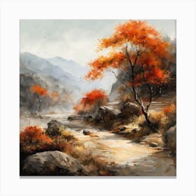 Japanese Landscape Painting (181) Canvas Print