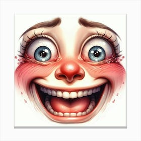 Clown Face 2 Canvas Print