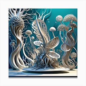 Paper Cut Art 4 Canvas Print