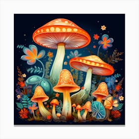 Mushroom Garden 13 Canvas Print