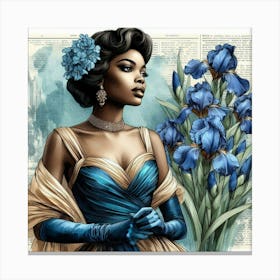 Blue Iris-3 Canvas Print