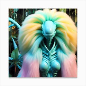 Alien Portrait Pastels 5 Canvas Print