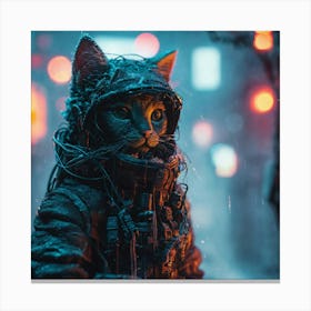 Cat In Spacesuit Canvas Print