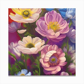 Anemone Flowers 13 Canvas Print