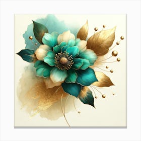 Watercolor Flower Painting Canvas Print