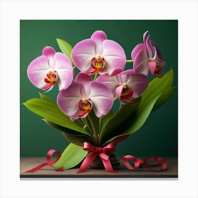 Orchids In A Vase 1 Canvas Print