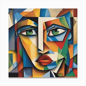 Abstract Woman'S Face Canvas Print