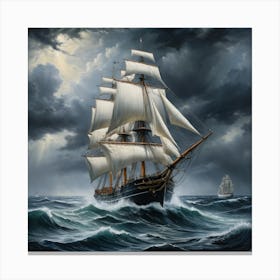 moody seas 4 Canvas Print