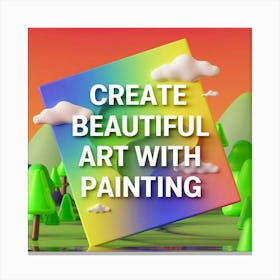 Create Beautiful With Painting 1 Canvas Print