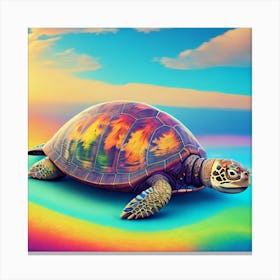 Rainbow Turtle Canvas Print