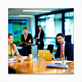 Business Meeting In The Office Canvas Print